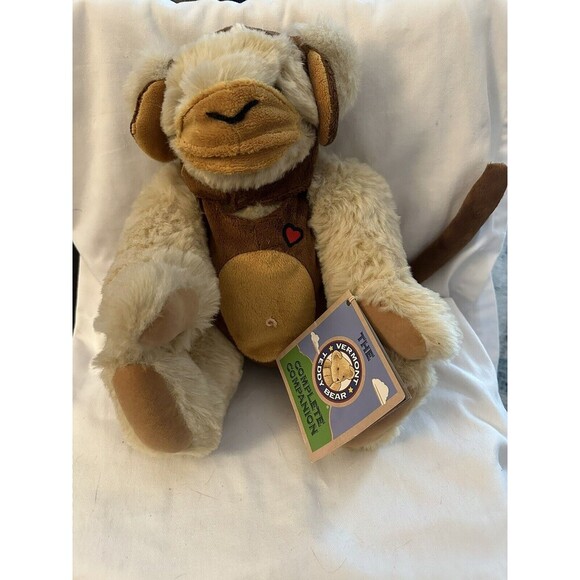 Vermont Teddy Bear  Company Jointed Beige 16” With Monkey Costume NWT - Picture 1 of 8